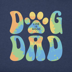 Men's Tie Dye Dog Dad Simply True Fleece Hoodie