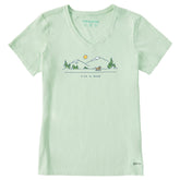 Women's Dog Vista Short Sleeve Crusher Vee