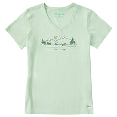 Women's Dog Vista Short Sleeve Crusher Vee