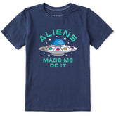Kids Aliens Made Me Do It Short Sleeve Crusher Tee