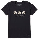 Women's Irish Shamrocks Short Sleeve Vee