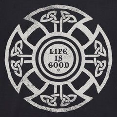Men's Life is Good Celtic Shield Short Sleeve Crusher Tee