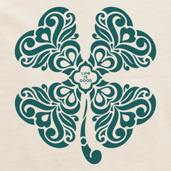 Men's 4 Leaf Clover Swirl Short Sleeve Crusher Tee