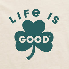 Men's Life is Good Bold Shamrock Short Sleeve Crusher Tee