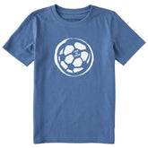 Kids Soccer Ball Sketch Short Sleeve Crusher Tee