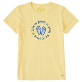 Women's Flip Flops Simple as That Short Sleeve Crusher Tee