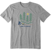 Men's Keep it Simple Hiking through the Woods Short Sleeve Tee