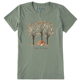 Women's I Like it Here Fox Short Sleeve Crusher Tee