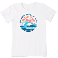 Women's Happy Waves Short Sleeve Crusher Tee
