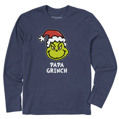 Men's Papa Grinch Long Sleeve Crusher Tee