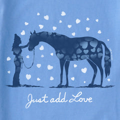 Kids Just Add Love Horse Short Sleeve Crusher Tee
