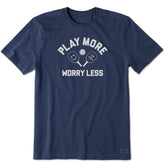 Men's Play More Worry Less Pickleball Short Sleeve Tee