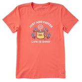 Women's Just Add Coffee & Daisies Short Sleeve Tee