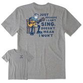 Men's Jake Can't Sing Guitar Short Sleeve Crusher Tee
