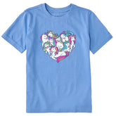 Kids Heart Of Unicorns Short Sleeve Crusher Tee