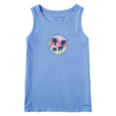 Women's Here Comes the Sun Palm Trees Crusher Tank