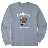 Men's Fired Up Grill Long Sleeve Crusher Tee