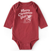 Baby Santa Merry Christmas Y'all Long Sleeve Crusher Bodysuit