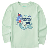 Kids Mermaids Have More Fun Long Sleeve Crusher Tee