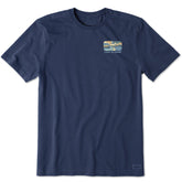 Men's Retro Sunset Scene Short Sleeve Tee