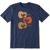 Men's 3 Acoustic Guitars Short Sleeve Tee