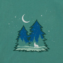Men's Macro Evergreen Wolf Long Sleeve Crusher Tee