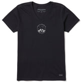 Women's Always Looking Up Celestial Short Sleeve Vee