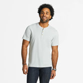 Men's Solid Short Sleeve Crusher-LITE Henley