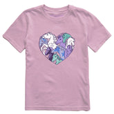 Kids Horses Heart Short Sleeve Crusher Tee