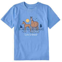 Kids Horse and Foal Short Sleeve Crusher Tee
