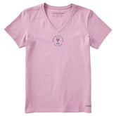 Women's Drinks Well with Others Wine Short Sleeve Crusher Vee