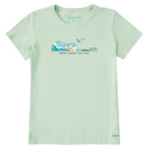 Women's Guitar Here Comes the Sun Short Sleeve Crusher Tee