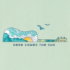 Women's Guitar Here Comes the Sun Short Sleeve Crusher Tee