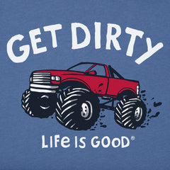 Kids Get Dirty Truck Short Sleeve Crusher Tee