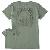 Women's Here Comes The Sun Hippie 1-Color Short Sleeve Tee