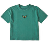 Women's Clean Butterfly Short Sleeve Crusher Boxy Tee