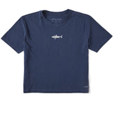 Women's Clean Shark Short Sleeve Crusher Boxy Tee