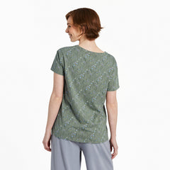 Women's Floral Sketch Pattern Crusher-LITE Easy Tee