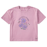 Women's Give Bees a Chance Short Sleeve Crusher Boxy Tee