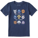 Kids Be Kind to all Kinds Short Sleeve Crusher Tee