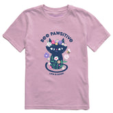 Kids Bee Pawsitive Flower Crown Kitty Short Sleeve Crusher Tee