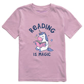 Kids Reading is Magic Unicorn Short Sleeve Crusher Tee