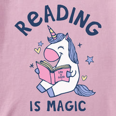Kids Reading is Magic Unicorn Short Sleeve Crusher Tee