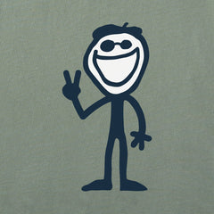 Men's Jake Peace Sign Short Sleeve Crusher Tee
