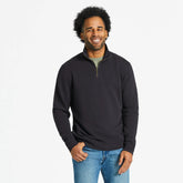 Men's Solid French Terry Quarter Zip