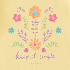 Women's Keep it Simple Wildflowers Short Sleeve Crusher Tee