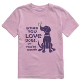 Kids Love Dogs Short Sleeve Crusher Tee