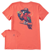 Women's Good Vibes Parrot Short Sleeve Crusher Tee