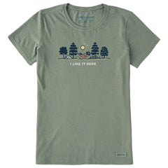 Women's I Like it Here Hammock Vista Short Sleeve Crusher Tee