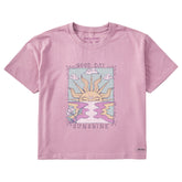 Women's Good Day Sunshine Ocean Short Sleeve Crusher Boxy Tee